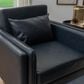 Linon Home Decor Wallis Accent Chair with Ottoman in Navy, , large