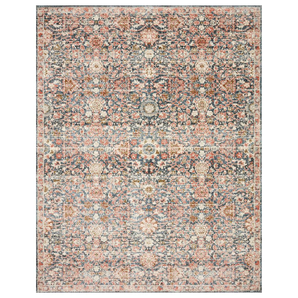 Loloi II Saban SAB-03 2"7" x 4" Navy and Rust Area Rug, , large