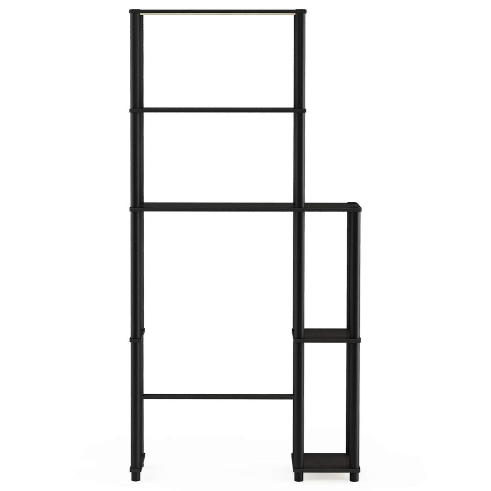 HOMLUX Turn-N-Tube 5-Shelf Toilet Space Saver in Espresso and Black, , large