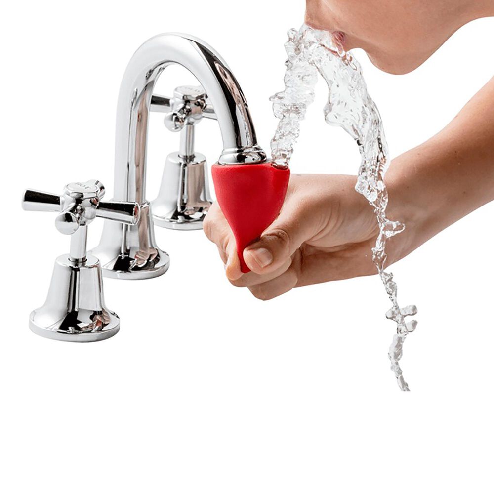 Dreamfarm Tapi Squeeze Drinking Fountain in Red, , large