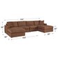 Ashley Modmax 4-Piece Sectional with Double Chaise in Spice, , large