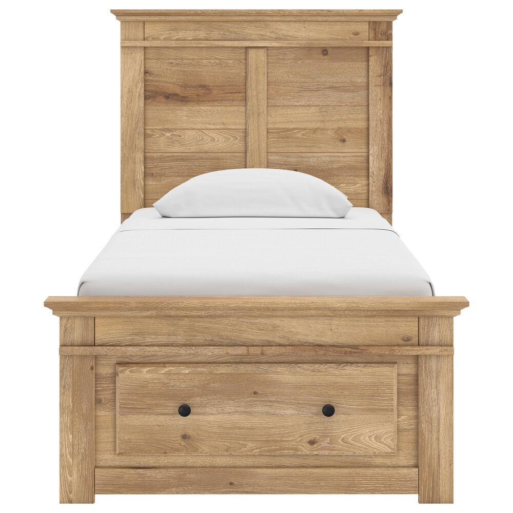 Ashley Makidern 4-Piece Twin Storage Bedroom Set with Five Drawers in Natural Brown, , large