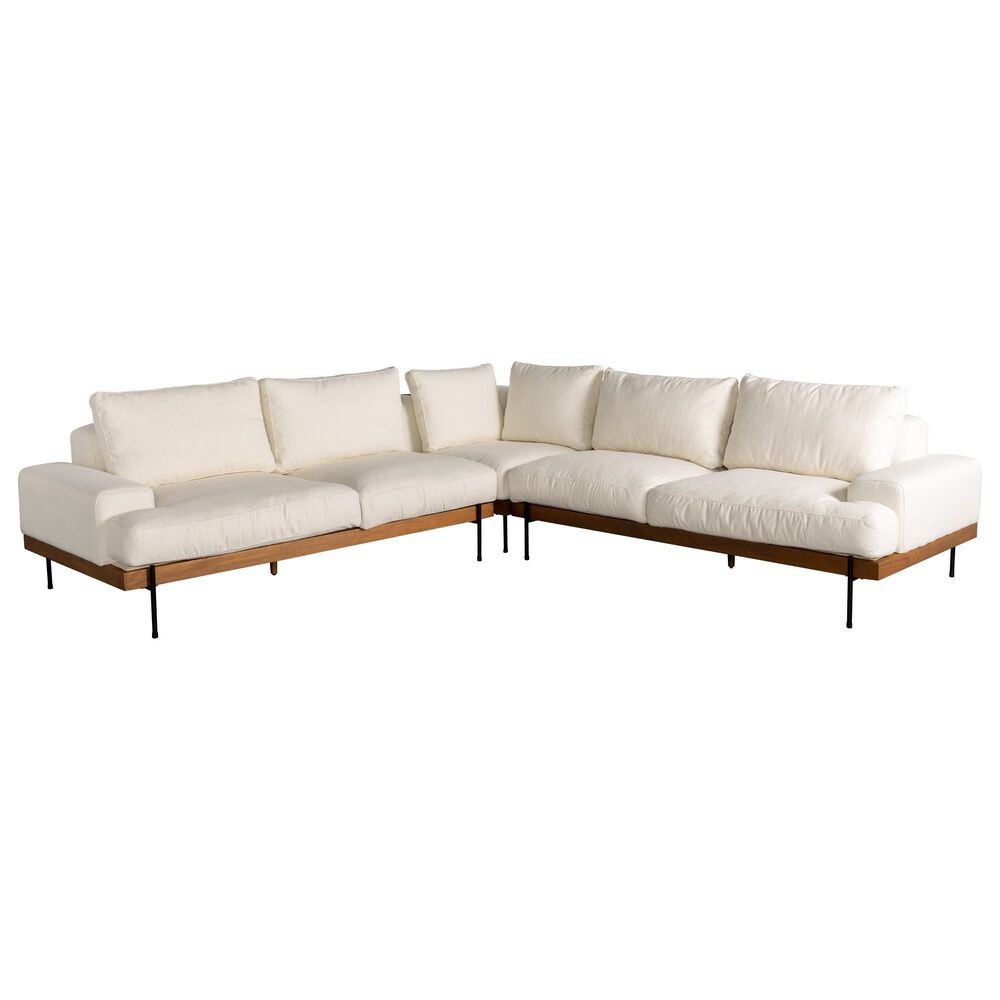 Classic Home Faro 3-Piece Stationary L-Shaped Sectional in Ivory, , large