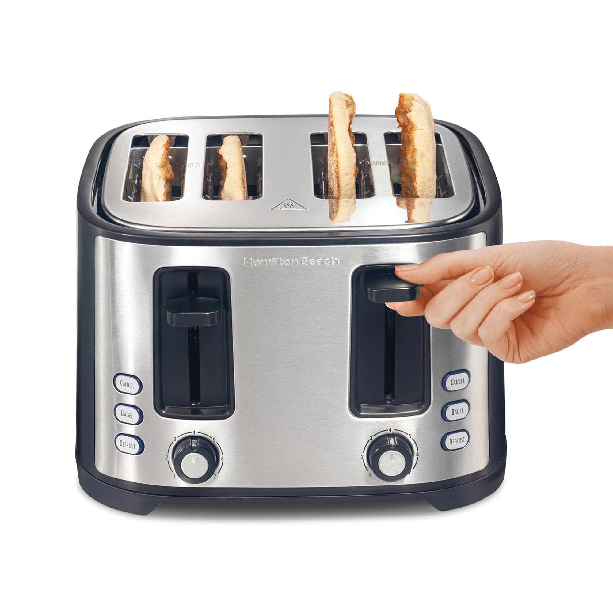 Hamilton Beach 4 Slice Extra Wide Slot Toaster in Stainless Steel and Black NFM