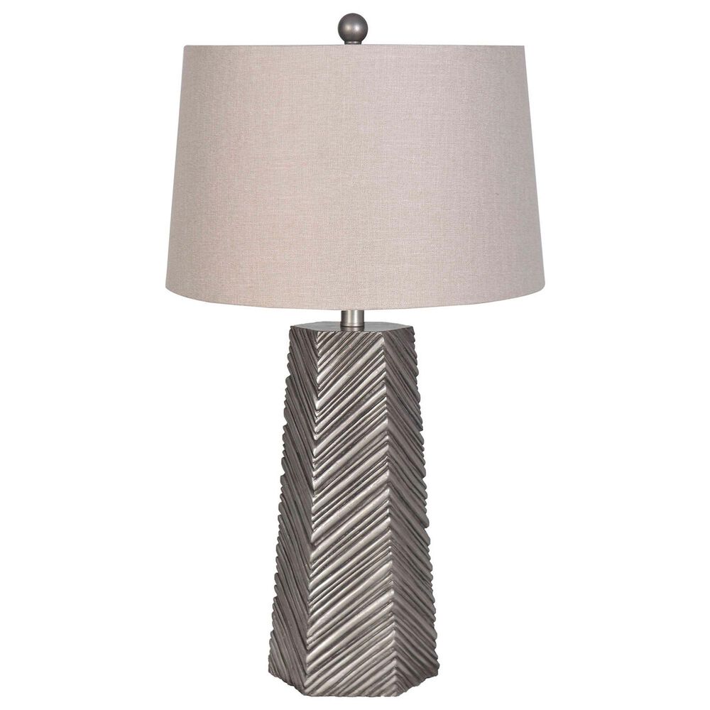 Lamps Per Se 28.25" Polyresin Table Lamp in Antique Silver, , large