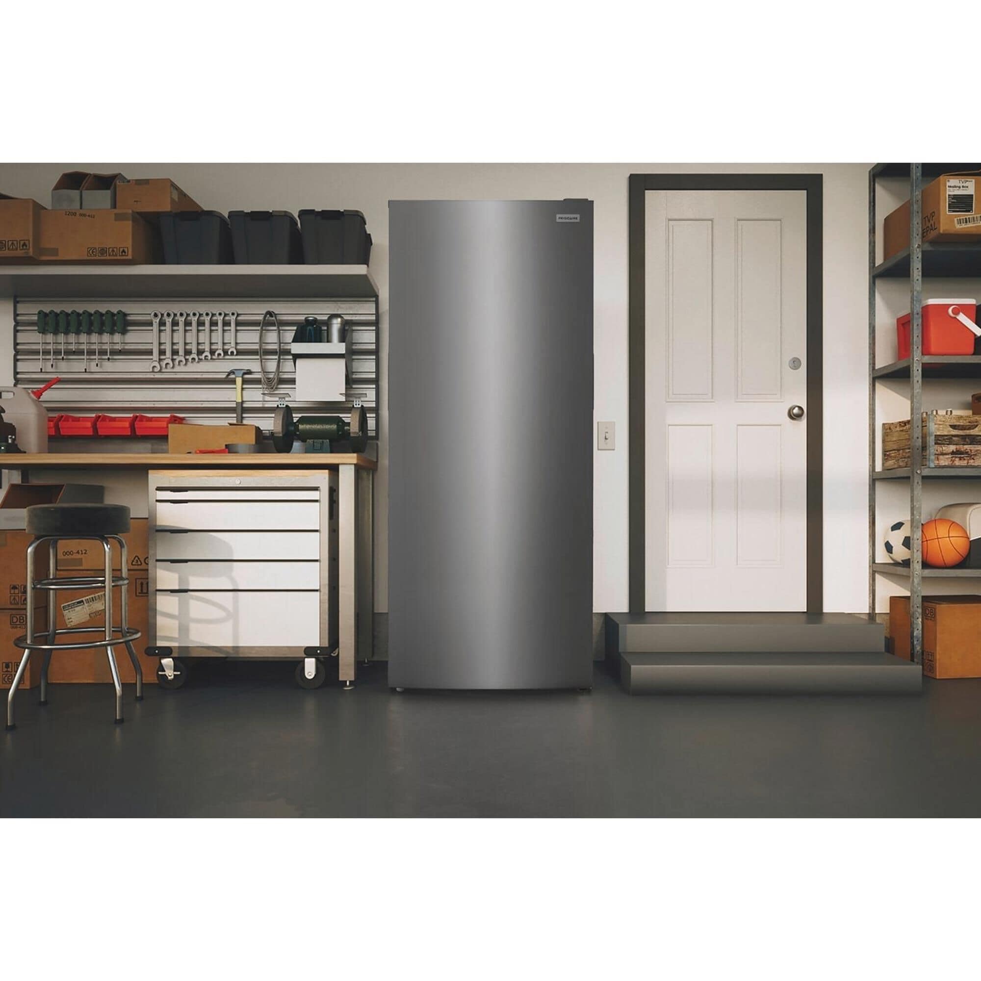 Frigidaire 16 Cu. Ft. Garage Ready Upright Freezer in Fingerprint