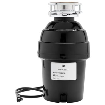 GE Appliances 1 HP Continuous Feed Corded Garbage Disposal in Black, , large