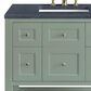 James Martin Vanities Breckenridge 36" Single Bathroom Vanity in Smokey Celadon with 3 cm Charcoal Soapstone Quartz Top and Rectangular Sink, , large