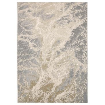 Feizy Aura 12" x 15" Beige and Gray Area Rug, , large