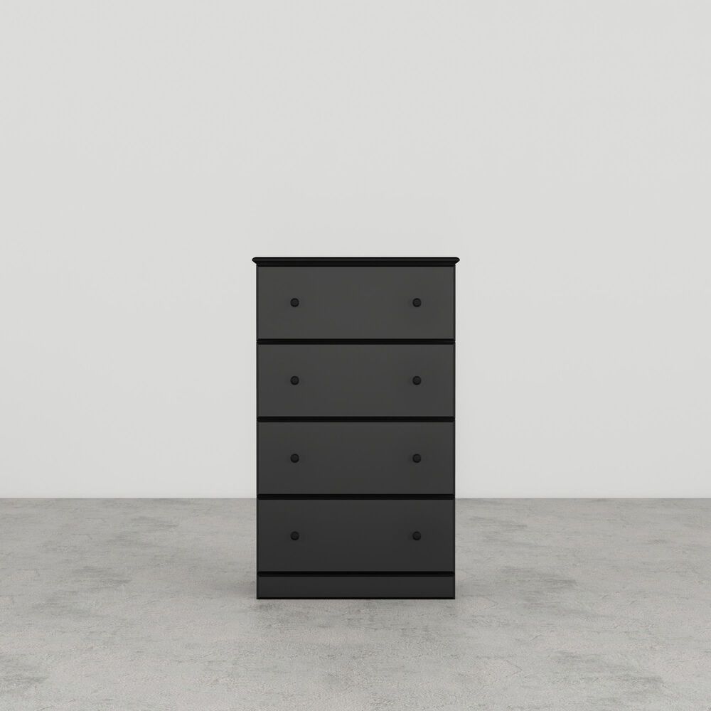 Lemoore Essentials 26" 4-Drawer Chest in Black, , large