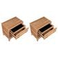 Hearth and Haven 3-Drawer Nightstand with Felt-Lined Hidden Space in Natural (Set of 2), , large