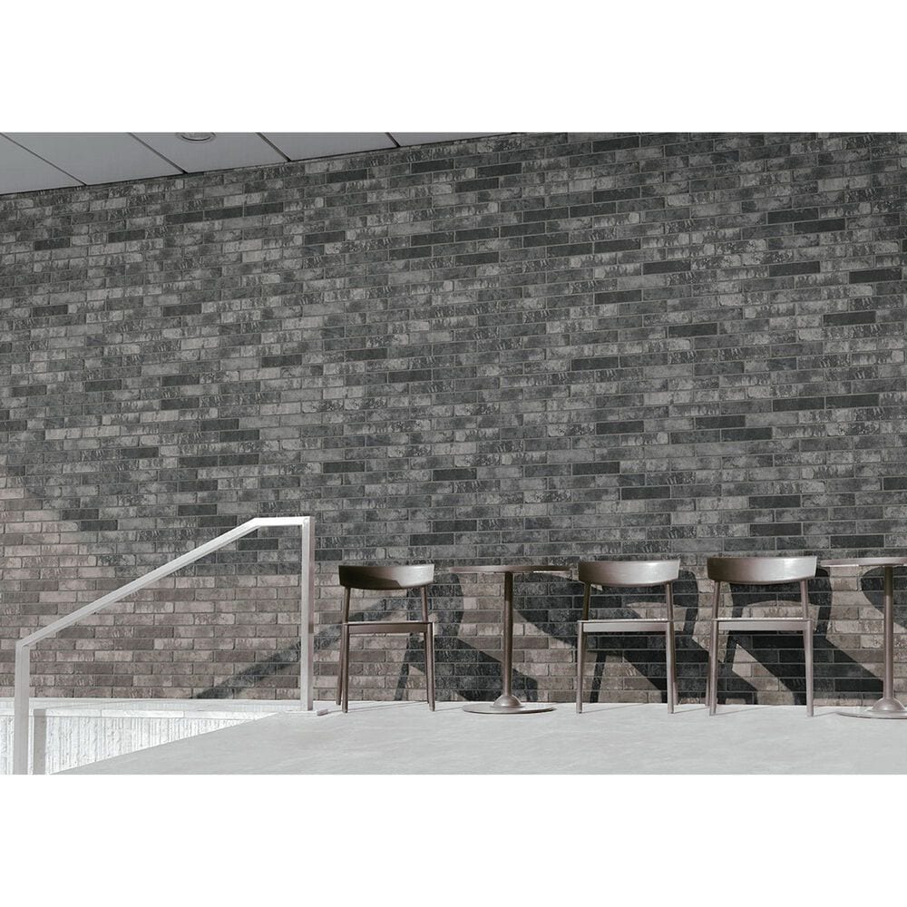 MS International Brickstone Charcoal 2&quot; x 10&quot; Porcelain Tile, , large