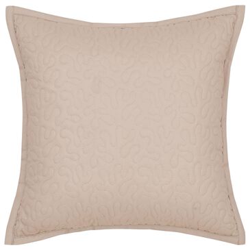 Royal Court Rosewood 16" Square Quilted Throw Pillow in Rose, , large