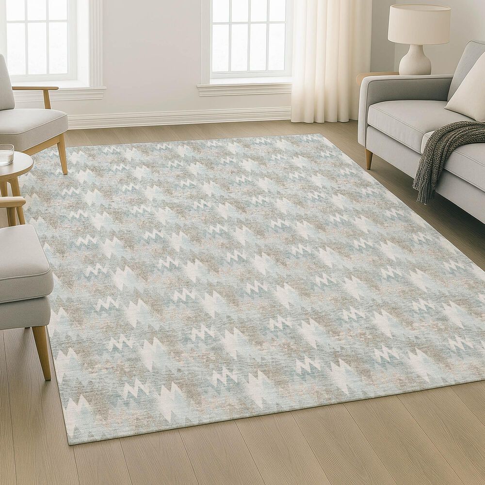 Dalyn Rug Company Soft Essentials Chevron Sky 10' x 14' Area Rug, , large