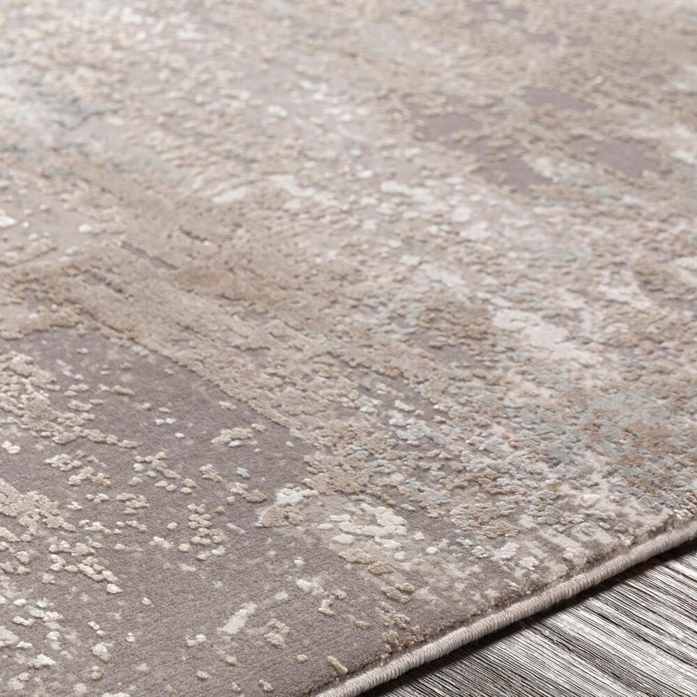 Surya Solar 3&#39; x 8&#39; Light Brown, Medium Gray, Charcoal and White Runner, , large