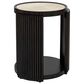 Bassett Mirror Company Rivera End Table in Charcoal Oak and Gold Tinted, , large