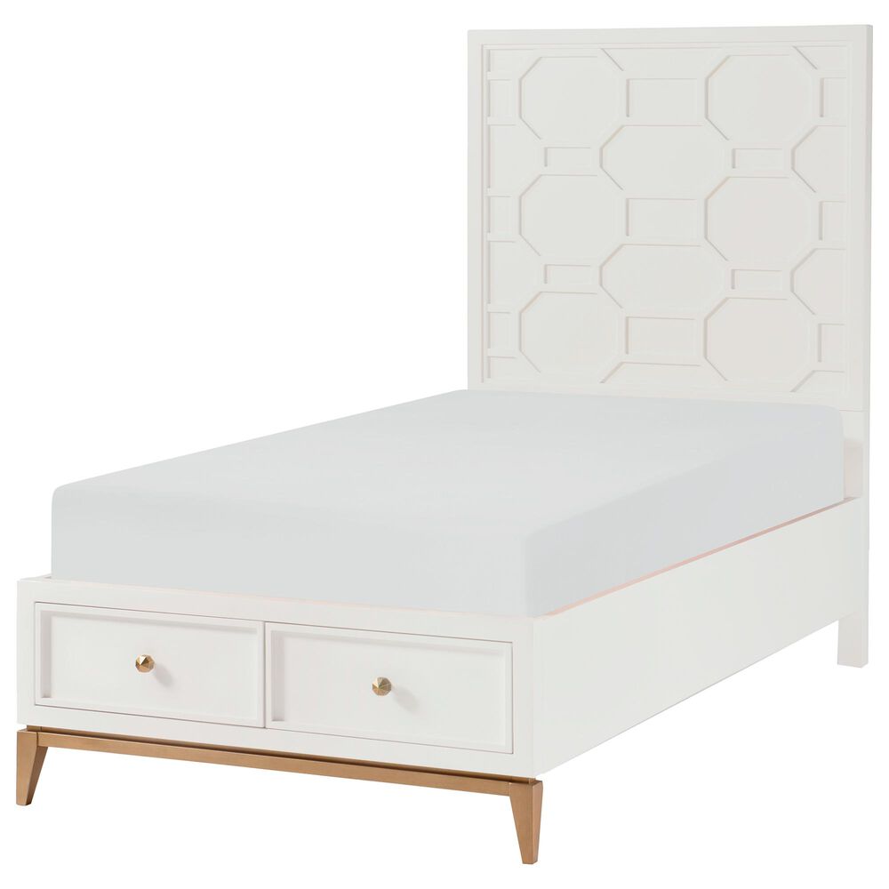Legacy Classic Chelsea Twin Storage Bed in White, , large