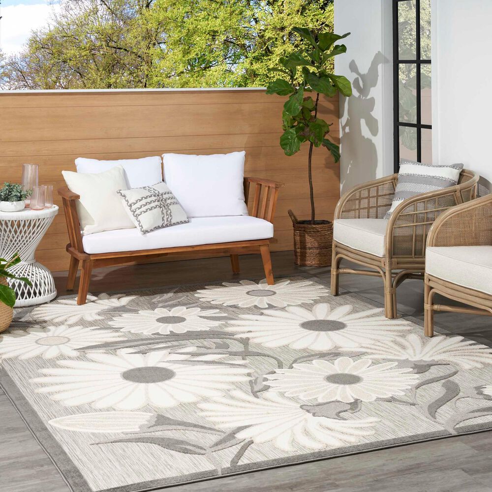 Nourison Aloha ALH33 3&#39;6&quot; x 5&#39;6&quot; Beige Indoor/Outdoor Area Rug, , large