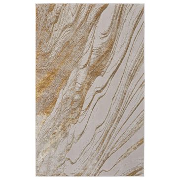 Feizy Aura 8" x 10" Ivory and Gold Area Rug, , large