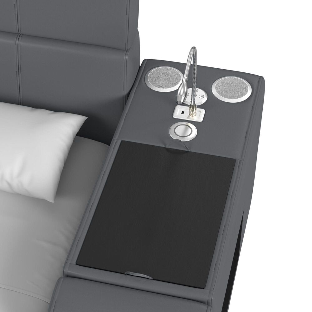 Mayberry Hill Valari Full Bed with Electronic Features in Grey, , large