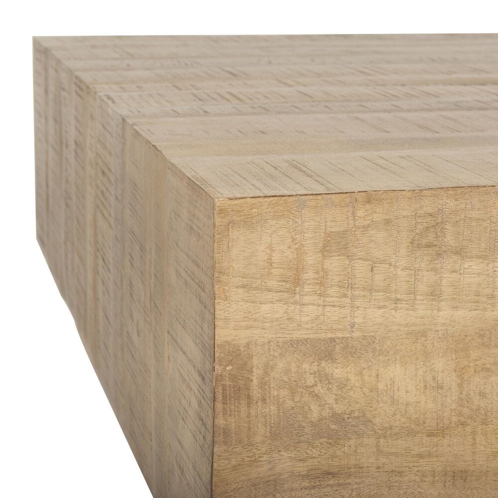 Mercana Furniture &amp; Decor Hayden Square Coffee Table in Light Brown, , large