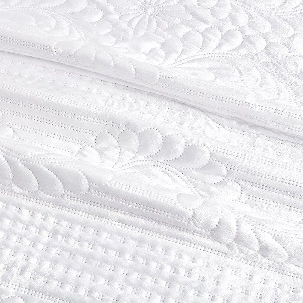 Duke Imports Virah Bella Micromink 3-Piece King Quilt Set in Diamond Knit White, , large