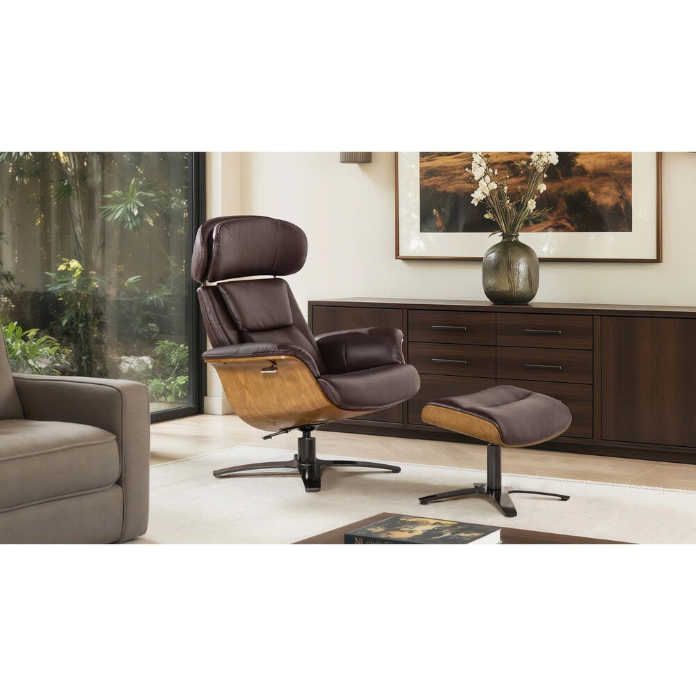 Jennifer Taylor Home Jovan Manual Recliner Lounge Chair in Cacao Espresso Brown, , large