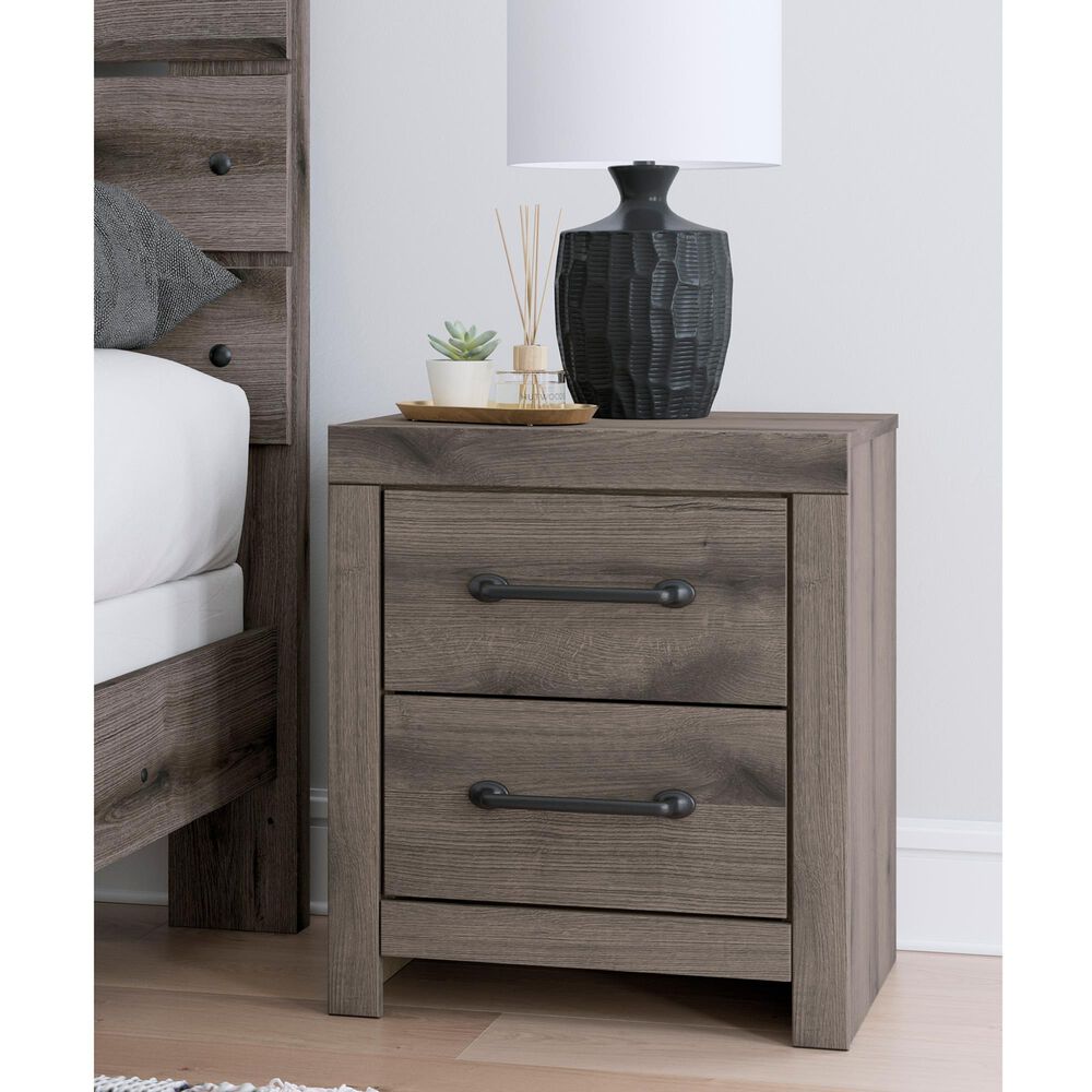 Ashley Graystorm 2-Drawer Nightstand in Weathered Gray, , large