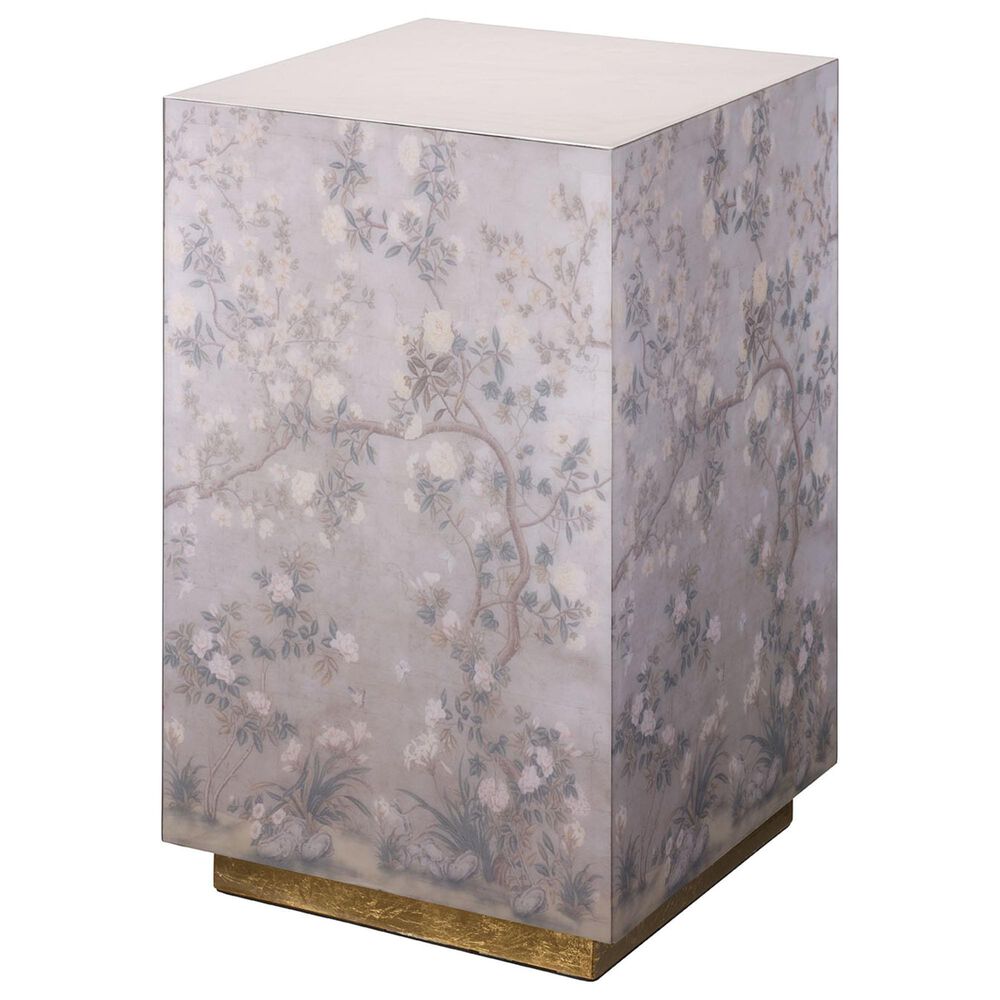 Splendor Living Rockwell Floral Accent Side Table in Lavender and Gold, , large