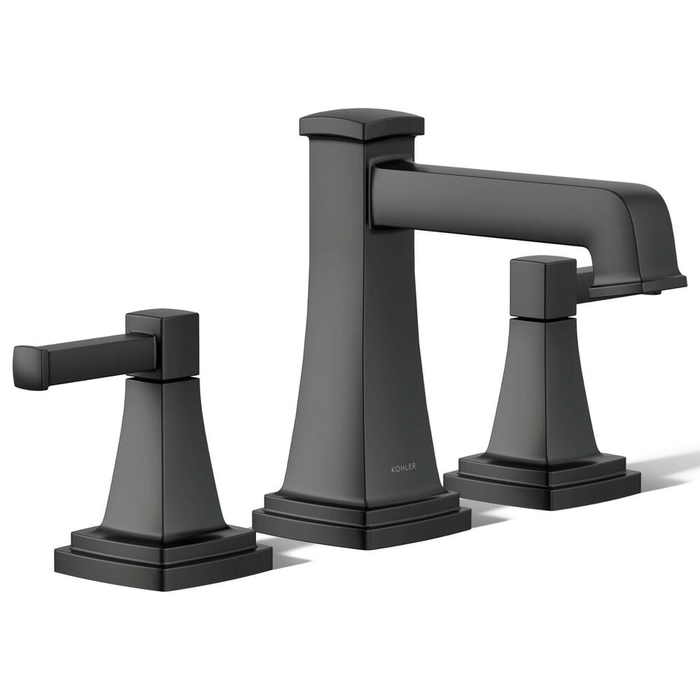 Kohler Riff Widespread Bathroom Sink Faucet in Matte Black, , large