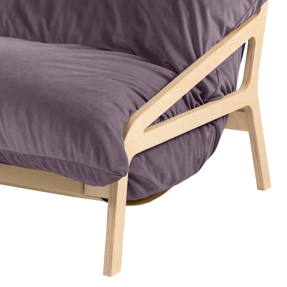 Jaxx Saxx Lush Velvet Bean Bag Lounge Chair in Purple, , large