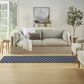 Nourison Twist Reversible 2"2" x 8" Navy Indoor/Outdoor Runner, , large
