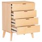 Linon Home Decor Reid 4-Drawer Chest in Natural, , large