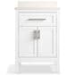 Kohler Hadron 24" Single Bathroom Vanity in White with 3 cm Bianco Bella Quartz Top and Oval Sink, , large