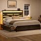 HOMLUX Queen Upholstered Platform Storage Bed Frame in Beige, , large
