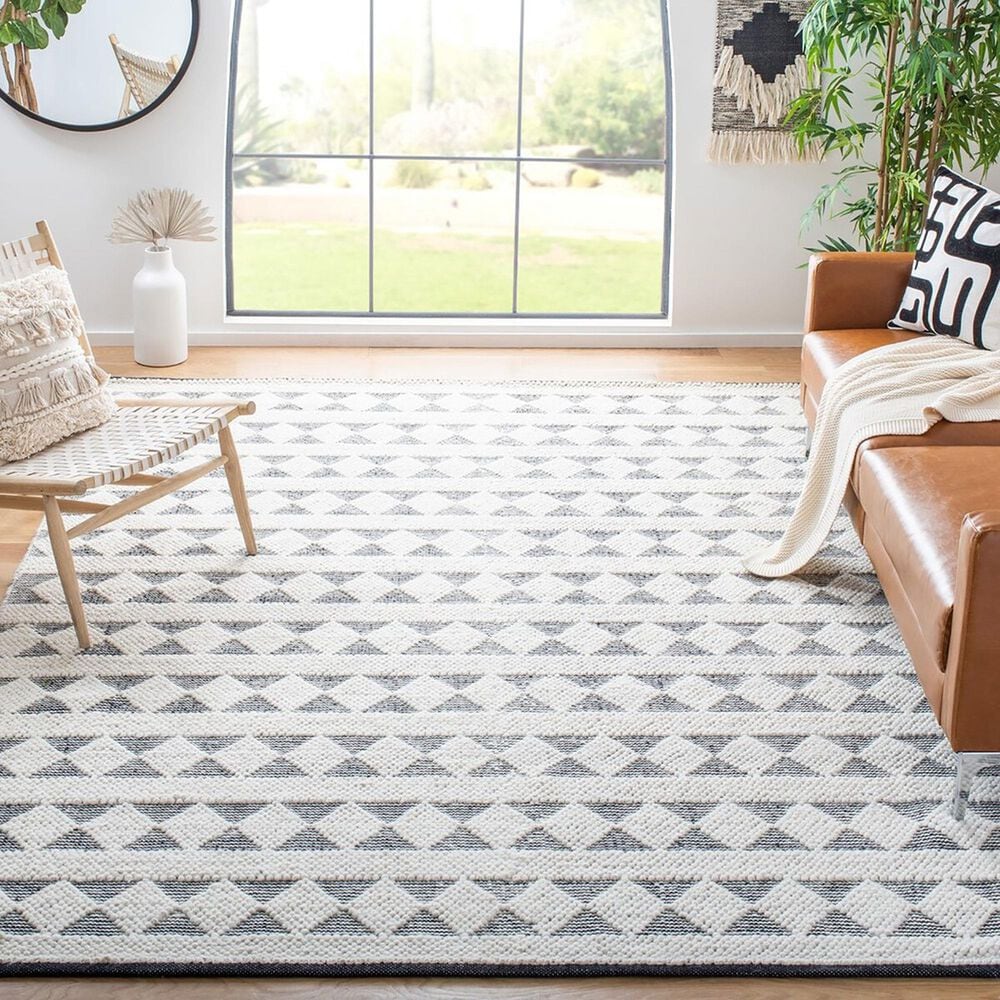 Safavieh Natura NAT481A 8&#39; x 10&#39; Ivory and Black Area Rug, , large