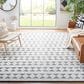 Safavieh Natura NAT481A 8" x 10" Ivory and Black Area Rug, , large