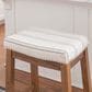 Linon Home Decor Claridge Counter Stool with Natural Cushion in Rich Brown, , large