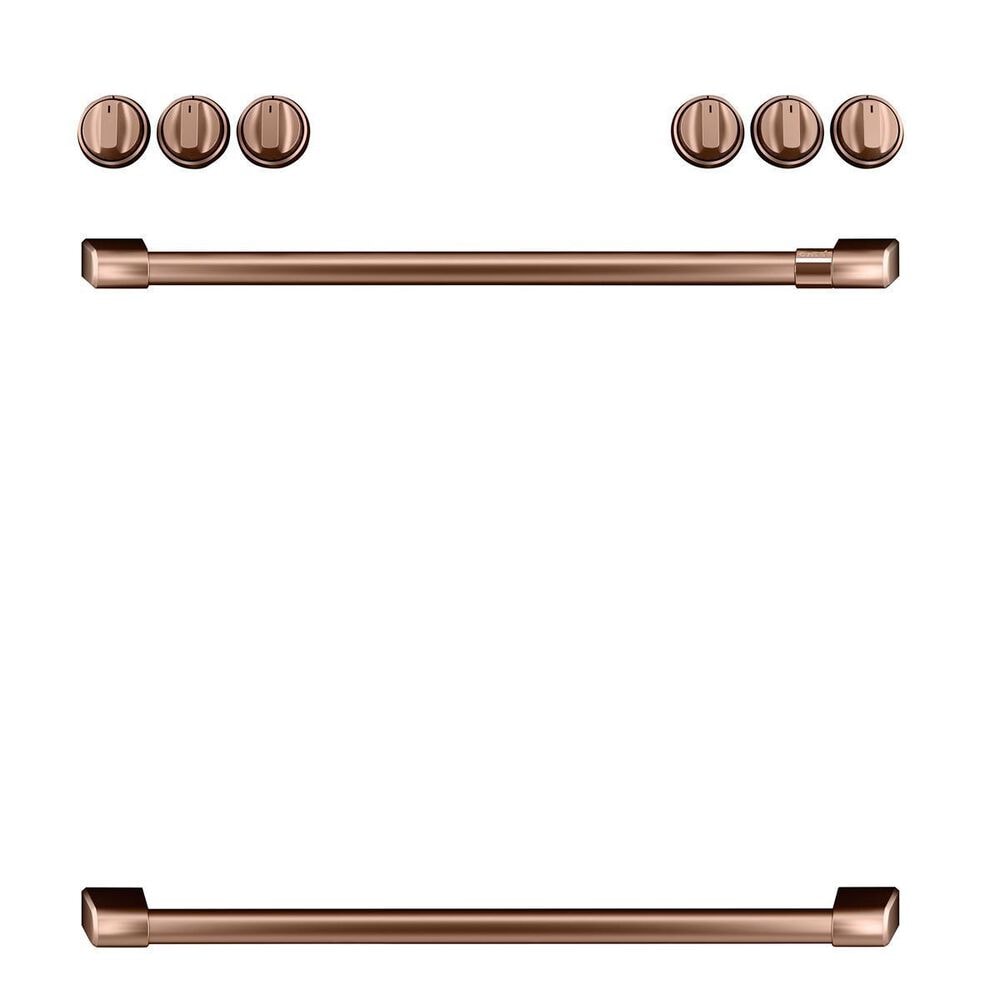 Cafe Handle and Knob Kit for Built-In Range in Brushed Copper, , large
