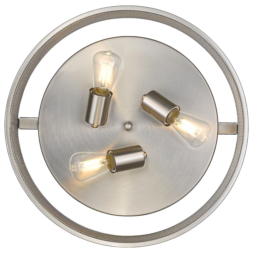 Golden Lighting Channing 15&quot; Flush Mount in Pewter, , large