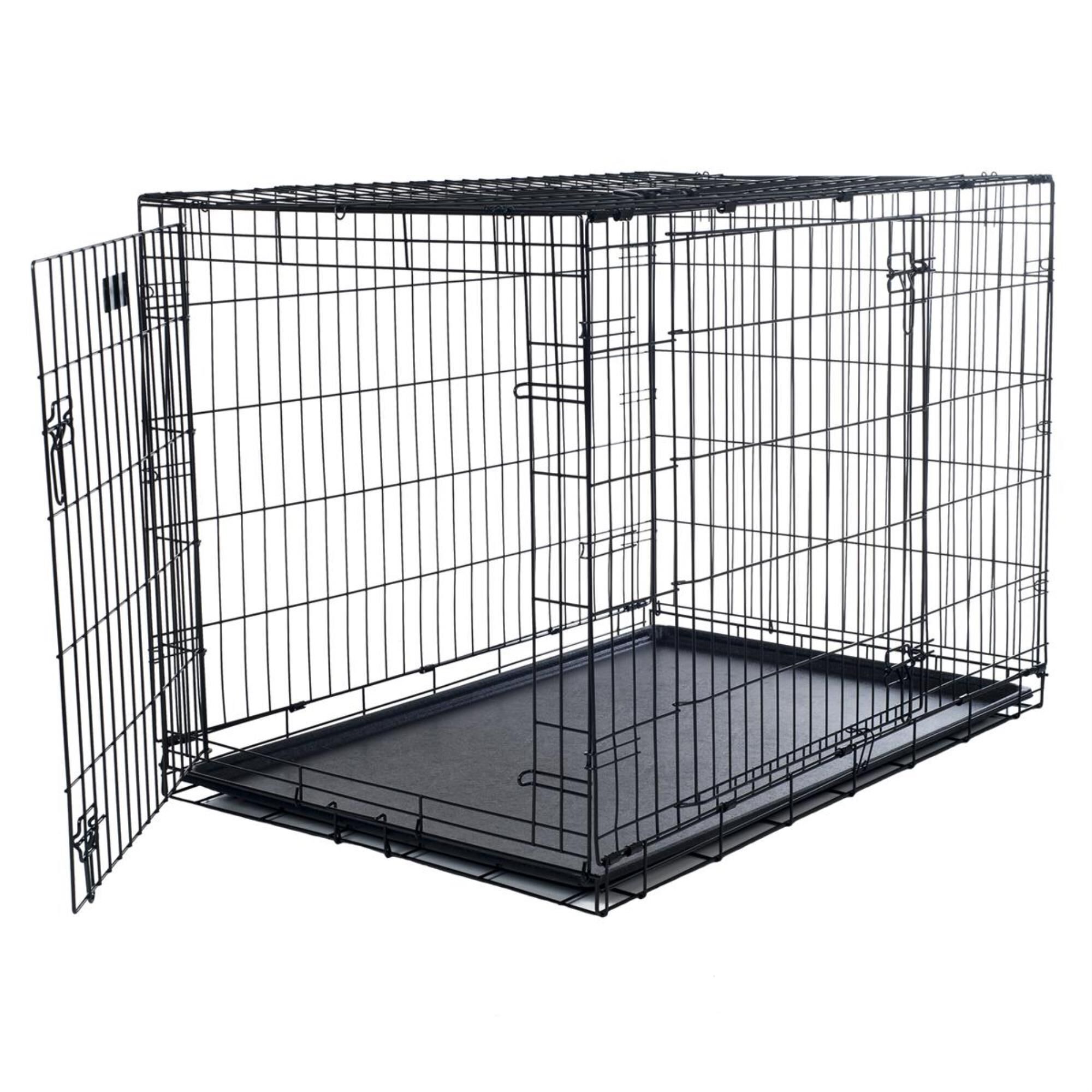 Timberlake Large 2 Door Foldable Dog Crate Cage in Black NFM