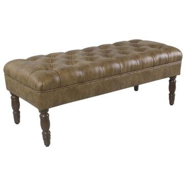 Kinfine Classic Tufted Medium Bench in Light Brown, , large