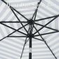 HOMLUX 10" Patio Umbrella with Adjustable Tilt and Scalloped Edge in Dark Blue, , large