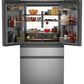 Cafe 23.2 Cu. Ft. Smart Counter-Depth 4-Door French-Door Refrigerator in Platinum Glass With Dual-Dispense AutoFill Pitcher, , large