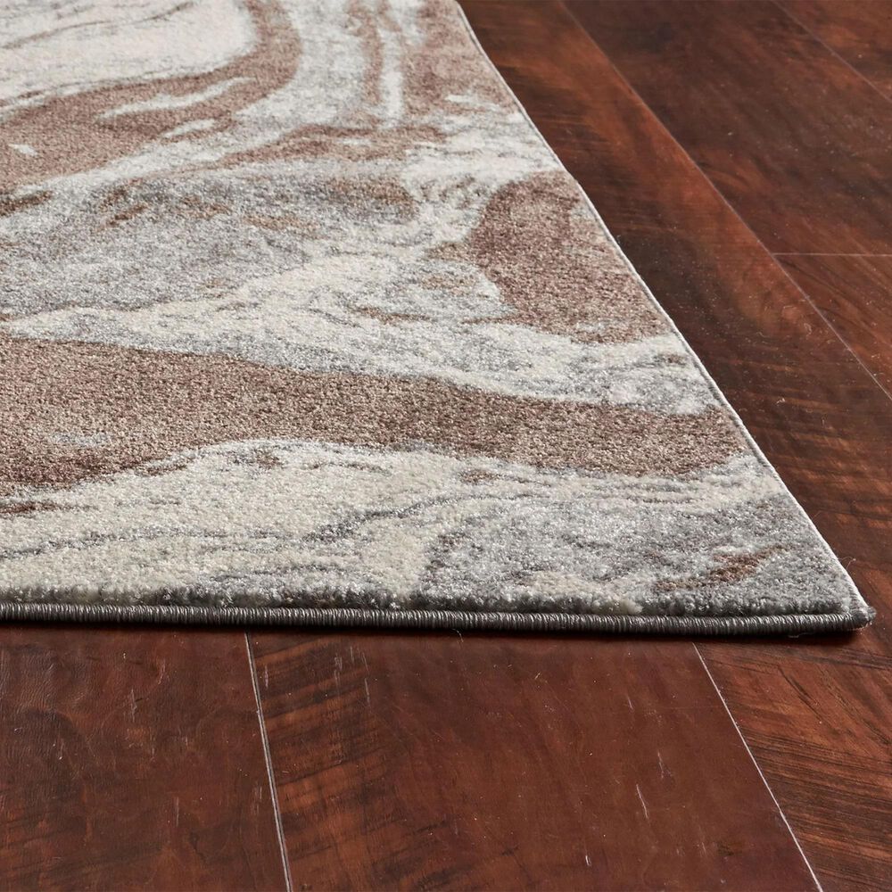 Kas Oriental Rugs Illusions Flow 5&#39;3&quot; x 7&#39;7&quot; Mocha Area Rug, , large