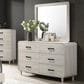 Crown Mark Nyomi 6-Drawer Dresser and Mirror in White, , large