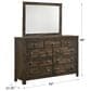 New Heritage Blue Ridge 9 Drawer Dresser and Mirror in Rustic Gray, , large