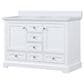Lexora Home Dukes 48" Double Bathroom Vanity in White with 2 cm White Cultured Marble Top and Rectangular Sinks, , large