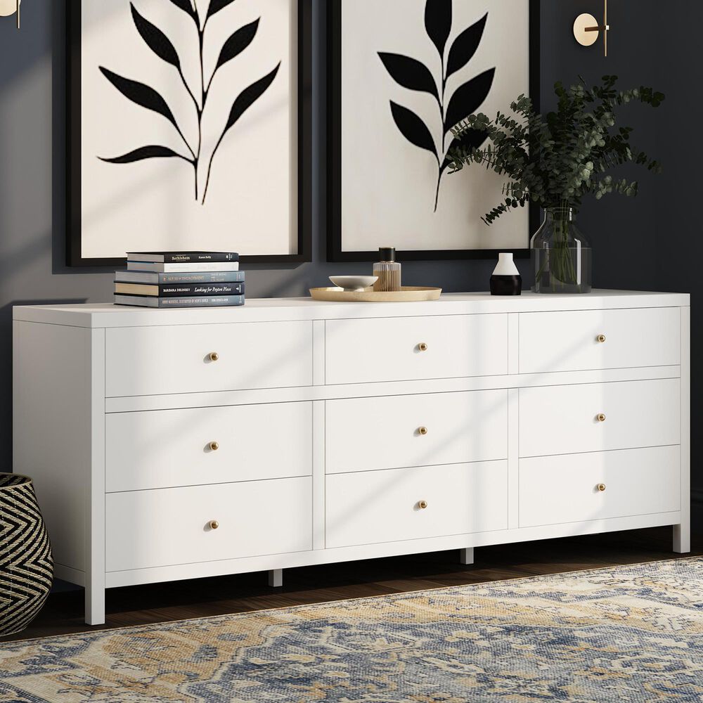Butler Specialty Company Nora 9-Drawer Dresser in Smooth White, , large