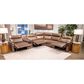 Ashley ModZ 6-Piece Power Symmetrical Sectional in Chocolate, , large